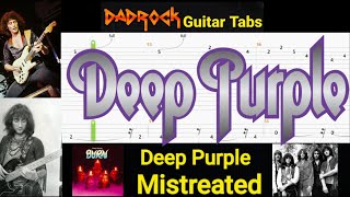 Mistreated - Deep Purple - Guitar + Bass TABS Lesson