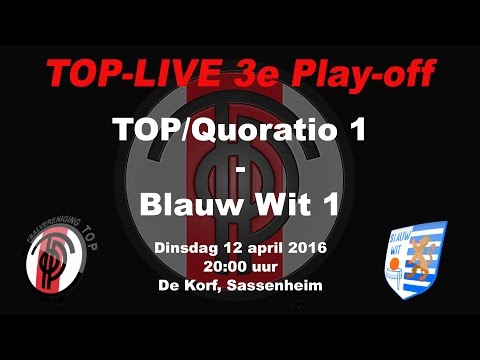 Derde Play-off wedstrijd TOP/Quoratio 1 - Blauw Wit 1, op dinsdag 12 april 2016