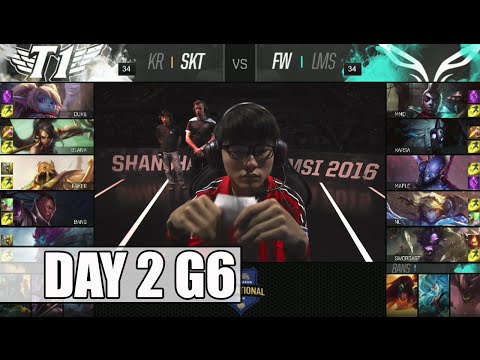 SK Telecom T1 vs Flash Wolves | Day 2 Mid Season Invitational 2016 | SKT vs FW MSI 1080p