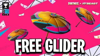 How to Get A FREE MrBeast Umbrella In Fortnite! (Exclusive Glider)