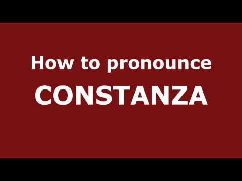How to Pronounce CONSTANZA in Spanish - PronounceNames.com