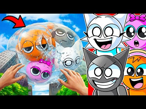 GIANT SPRUNKI SQUAD WATER BALLOON Pops…