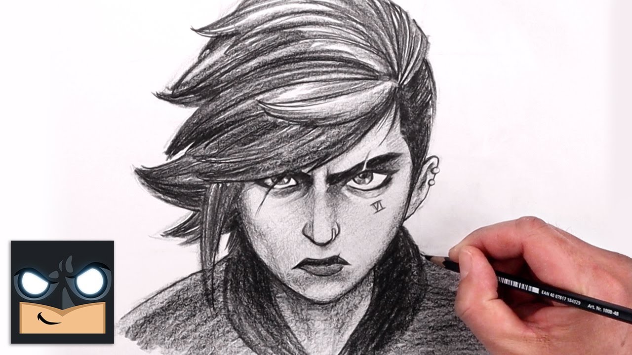 How To Draw Vi | Arcane Legends Sketch Art Lesson (Step by Step)