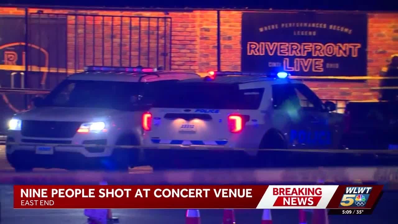 9 injured in shooting at Riverfront Live music venue in Cincinnati