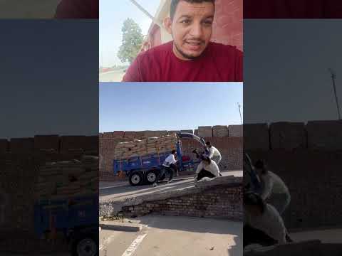 دراجة ثلاثية محملة الحجر