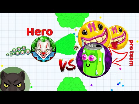 AGAR.IO - HERO VS PRO TEAM 🔥 + AMAZING GAMEPLAY WITH SAD END 😭