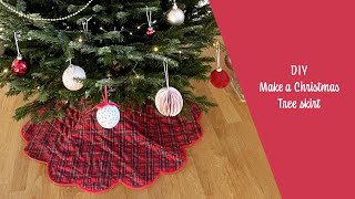 Scalloped Christmas tree skirt - DIY sewing tutorial