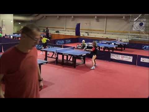 Two good rallies in a match between Lassi LEHTOLA and Eleonoora ROOSIOKS (ARF-cup 11-12.1.2020)