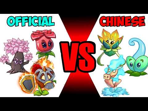 All NEW Plants Level 1 International VS China Version - Who WIll Win? - Pvz 2 Battlez