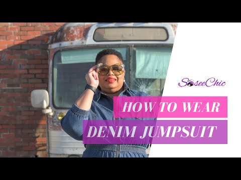 How to Wear a Plus Size Denim Jumpsuit featuring New...