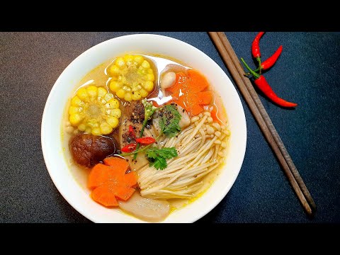 Canh chay - CANH NẤM CHAY món chay ngon mỗi ngày - món ngon tại nhà