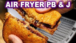 Air Fryer Peanut Butter and Jelly Sandwich