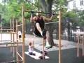 Johnny Swims On The Pull Up Bar