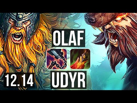 OLAF vs UDYR (JNG) | 15/1/6, Rank 8 Olaf, Legendary | EUW Challenger | 12.14