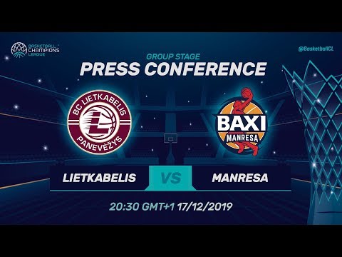 Lietkabelis v BAXI Manresa - Press Conference - Basketball Champions League 2019-20