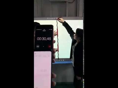 Freier Fall. Experiment in der EF, Physik Grundkurs.