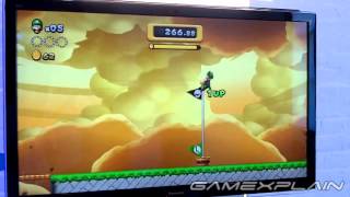New Super Mario Bros. U - Sky Levels & Wendy Koopa Boss Gameplay Footage