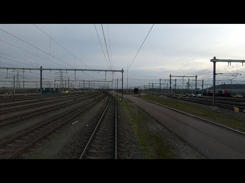 Cab ride train; Maasvlakte West-Kijfhoek Zuid (20191116; 10x versneld)