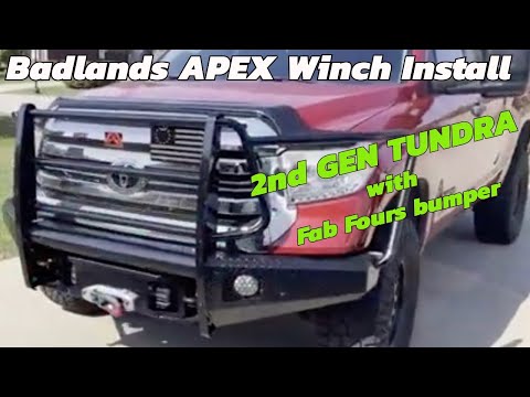 How to install 2nd gen Toyota Tundra Badlands APEX Winch with FAB Fours bumper
