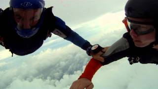 preview picture of video 'Two Great Three-Way Skydives on 8/21/11'