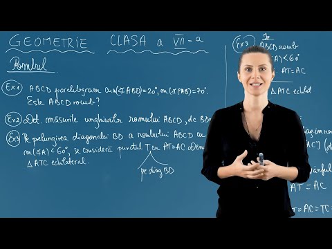 Probleme rezolvate: unghiuri și perimetre în romb – Clasa a VII-a