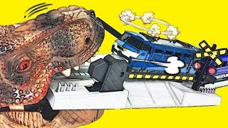 おもちゃアニメ 恐怖の電車旅行で恐竜に遭遇!はたらくくるま ブルートレイン寝台特急鉄道に乗って踏切でカーズに遭遇する子供向け動画!Toy Anime Gizmone