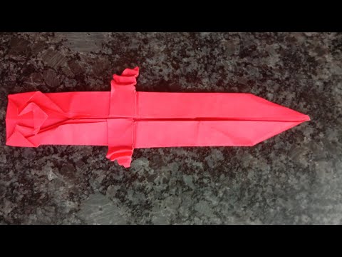 Origami eye of ender dragon deployable sword