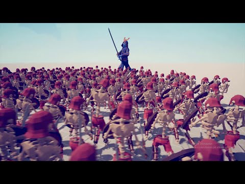 GIANT SAMURAI vs 100 SKELETONS! - Totally Accurate Battle Simulator TABS