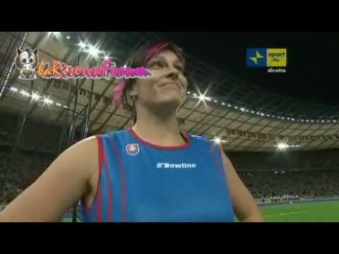 Mondiali Atletica Berlino 2009: Finale lancio del martello Donne - Martina Hrasnová 74.79