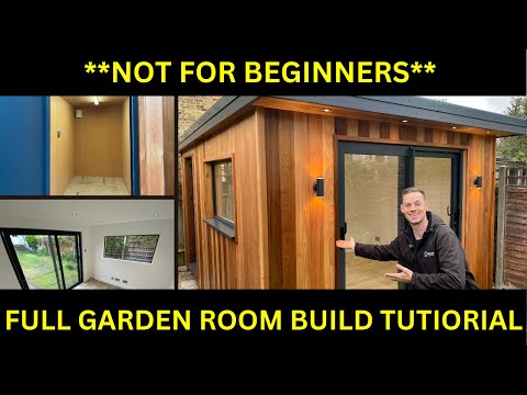 The Ultimate DIY with BASIC SKILLS Full Garden Room Build  *NO DETAILED  EXPLANATIONS*
