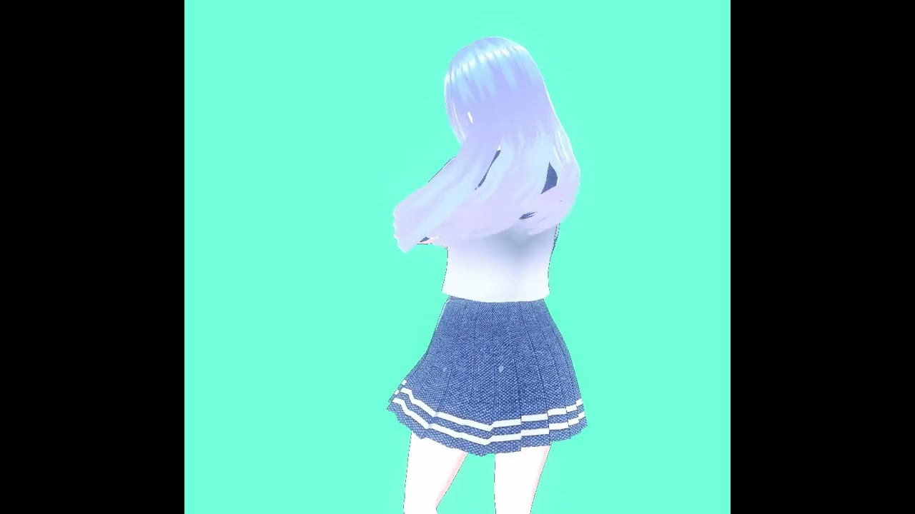 Anime School Girl VTUBER Animation and Game Ready 3D Model