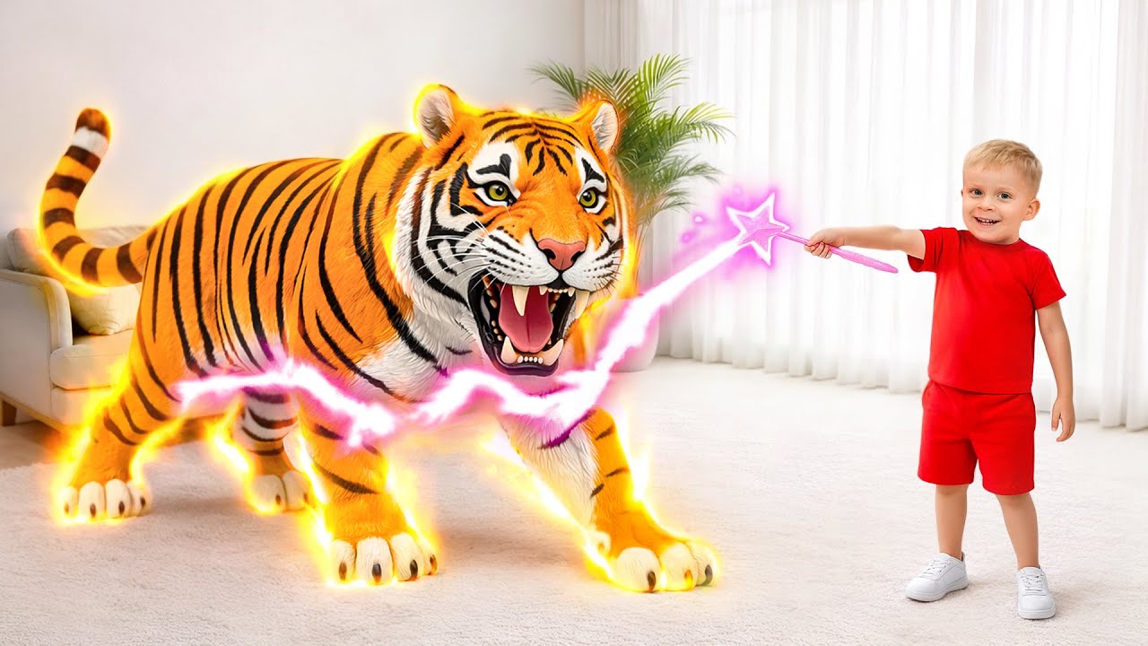 Wild Animal Adventure at Home | Kids Learn Animal Names