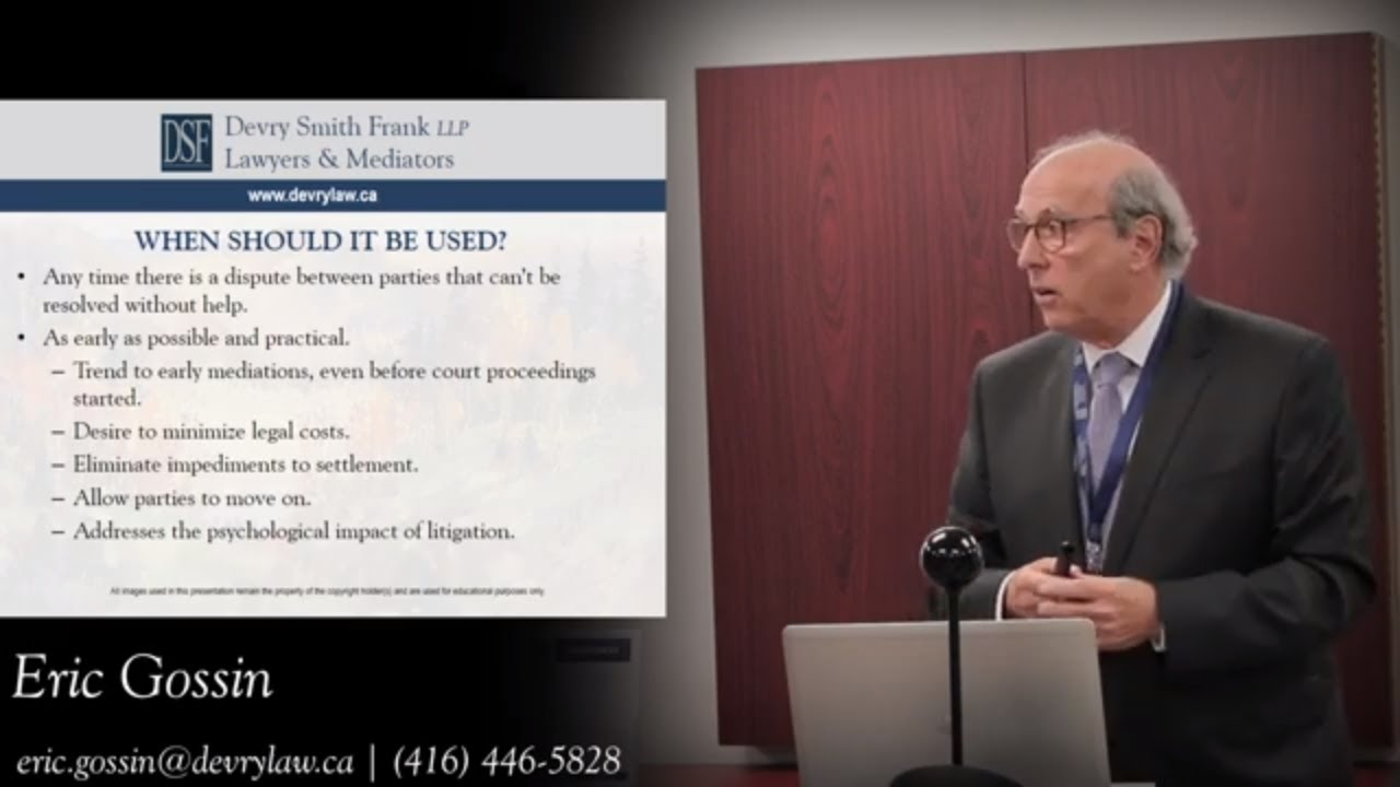 Mediating Employment Law Disputes - HR/Employment Seminar October 30, 2019 - Eric Gossin