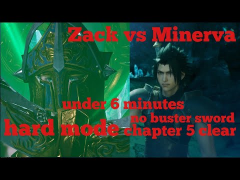 FINAL FANTASY VII CRISIS CORE REUNION Zack vs Minerva (5:47, no buster, hard mode)