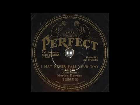 Morton Downey - I May Never Pass Your Way Again (1933)
