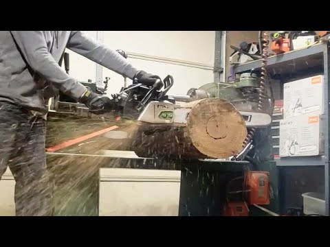 NOS SAW DEMO!!!  The "Hulk" blasting thru some cottonwood... cutting demo at 1:15