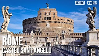 Castel Sant'Angelo (The Mausoleum of Hadrian), Rome -  🇮🇹 Italy [4K HDR] Walking Tour