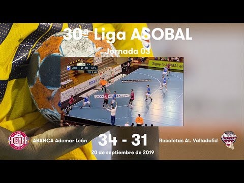 LIGA ASOBAL J03: ABANCA Ademar León - Recoletas At. Valladolid 34-31