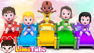 Download lagu 🐵 Five Little Monkeys Jumping On The Bed 🎶 Fun Nursery Rhymes & Kids Songs | LimeTube mp3