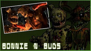 Springtrap and Phantom Foxy react to Springtrap vs The Trapper || Bonnie 'N' Buds