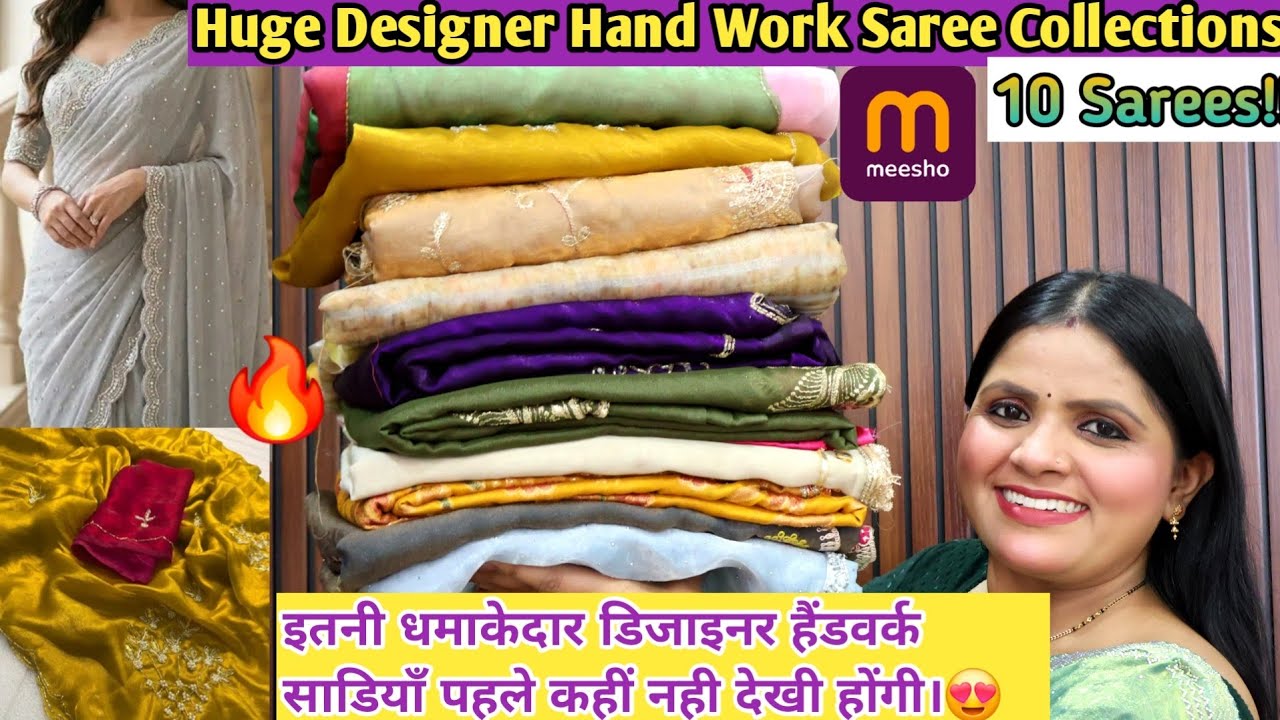 Meesho Huge Viral Designer Saree Haul 😍 Handwork & Stonework Saree | Wedding & Partywear 2026