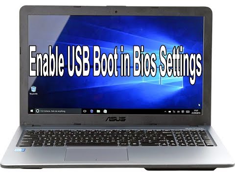 How to install Windows 10 on Asus X540 Laptop - Enable USB Boot in Bios Settings