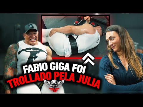JULIA DESTRUIU FABIO GIGA NO TREINO DE PERNA
