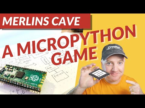 YouTube Thumbnail for Merlins Cave, a Pico and MicroPython Adventure