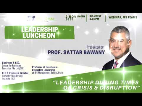 Keynote Presentation for Board & C-Suite Leaders on "Leading during Disruptive Times" (2020)