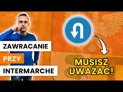 Turning around at Intermarche - Examination route at WORD Dąbrowa Górnicza