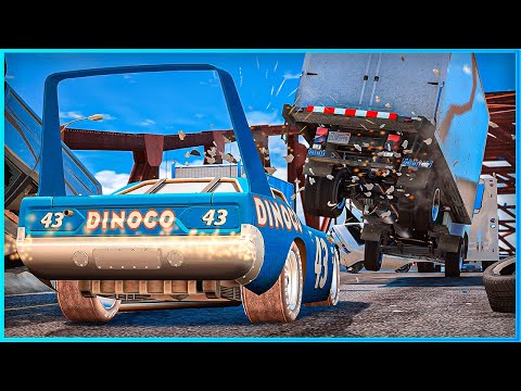 *CRAZY* Cars King Dinoco Crashes Ep.19 – GTA 5