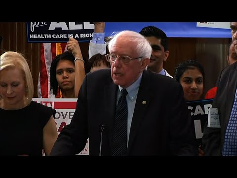 Sen. Bernie Sanders of Vermont unveiled a new version of his "Medicare for All" plan on Wednesday, shaking up the 2020 presidential election by reopening the debate over his call to eliminate private health insurance. (April 10)