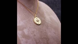 Bikunana 925 Sterling Silver Evil Eye Coin Pendant Necklace