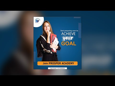Learn academy banner or Social media ad design in adobe photoshop